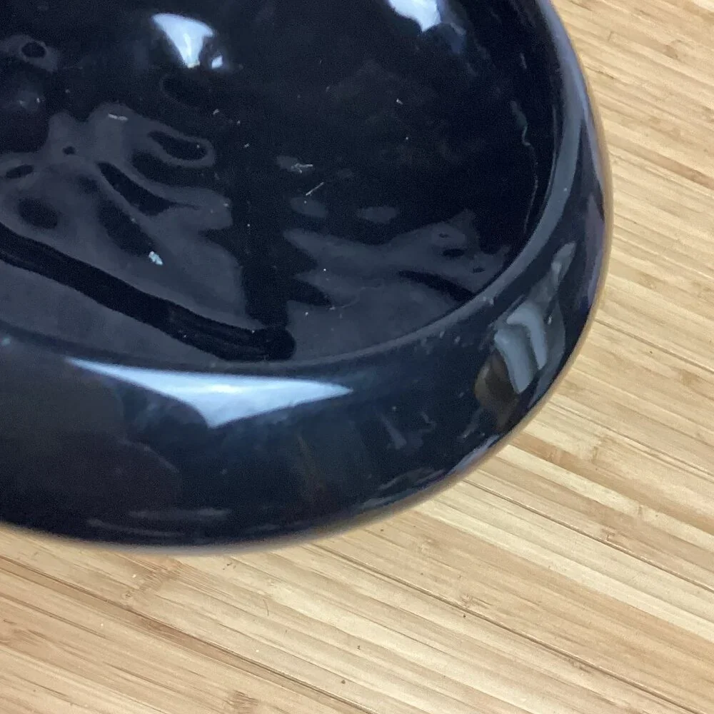 Vintage Hager Black Round Vase Ikebana